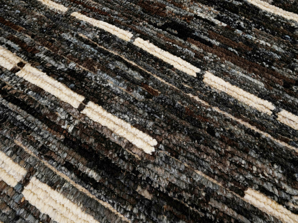 9x10 Ft Brown Moroccan Rug - Hand Knotted Area Rug