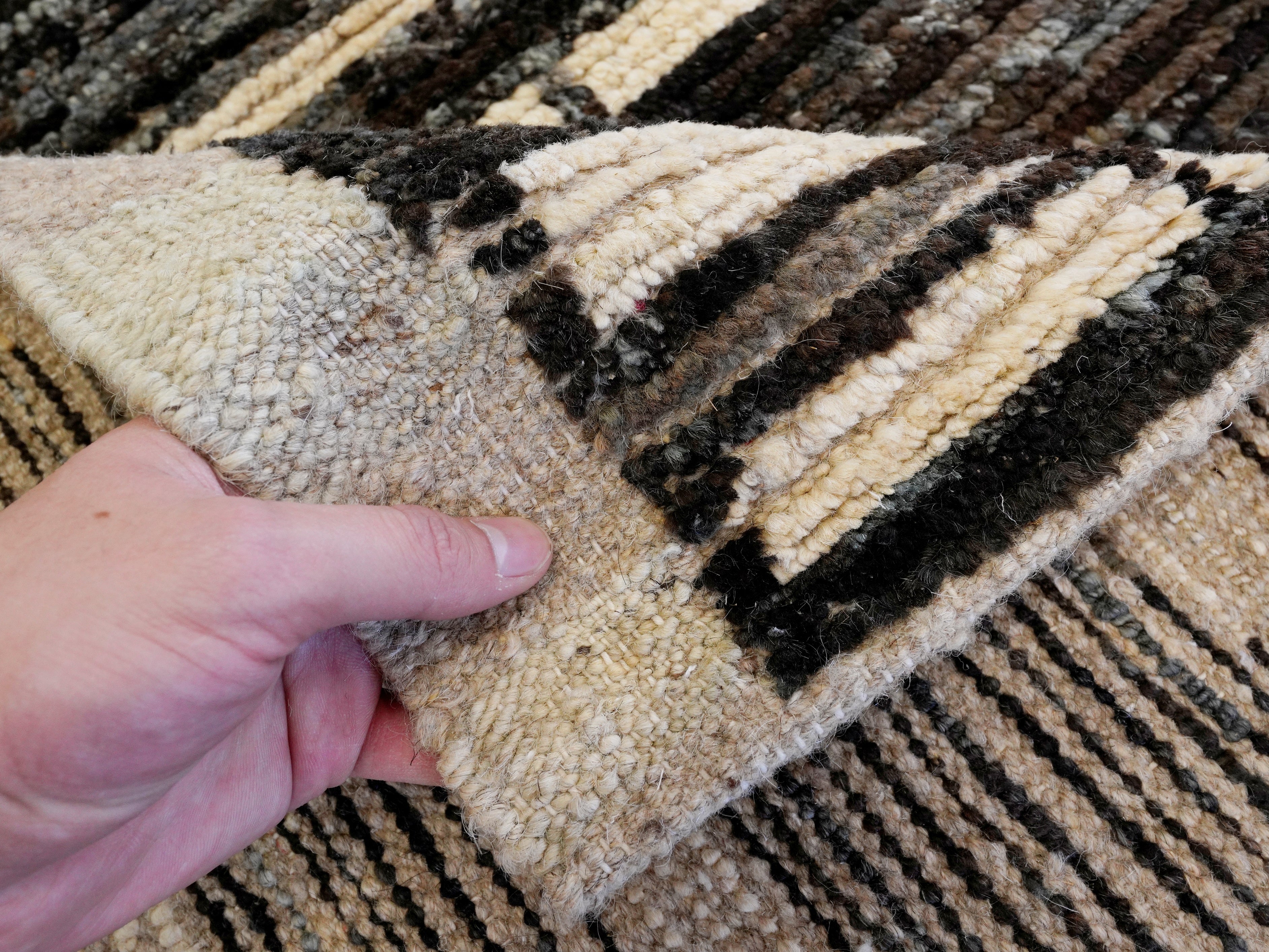 9x10 Ft Brown Moroccan Rug - Hand Knotted Area Rug