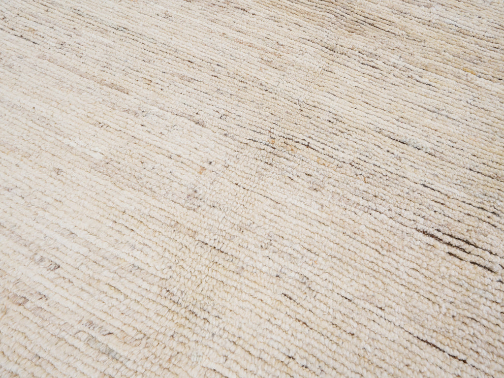 9x10 Ft Beige Moroccan Rug - Hand Knotted Area Rug