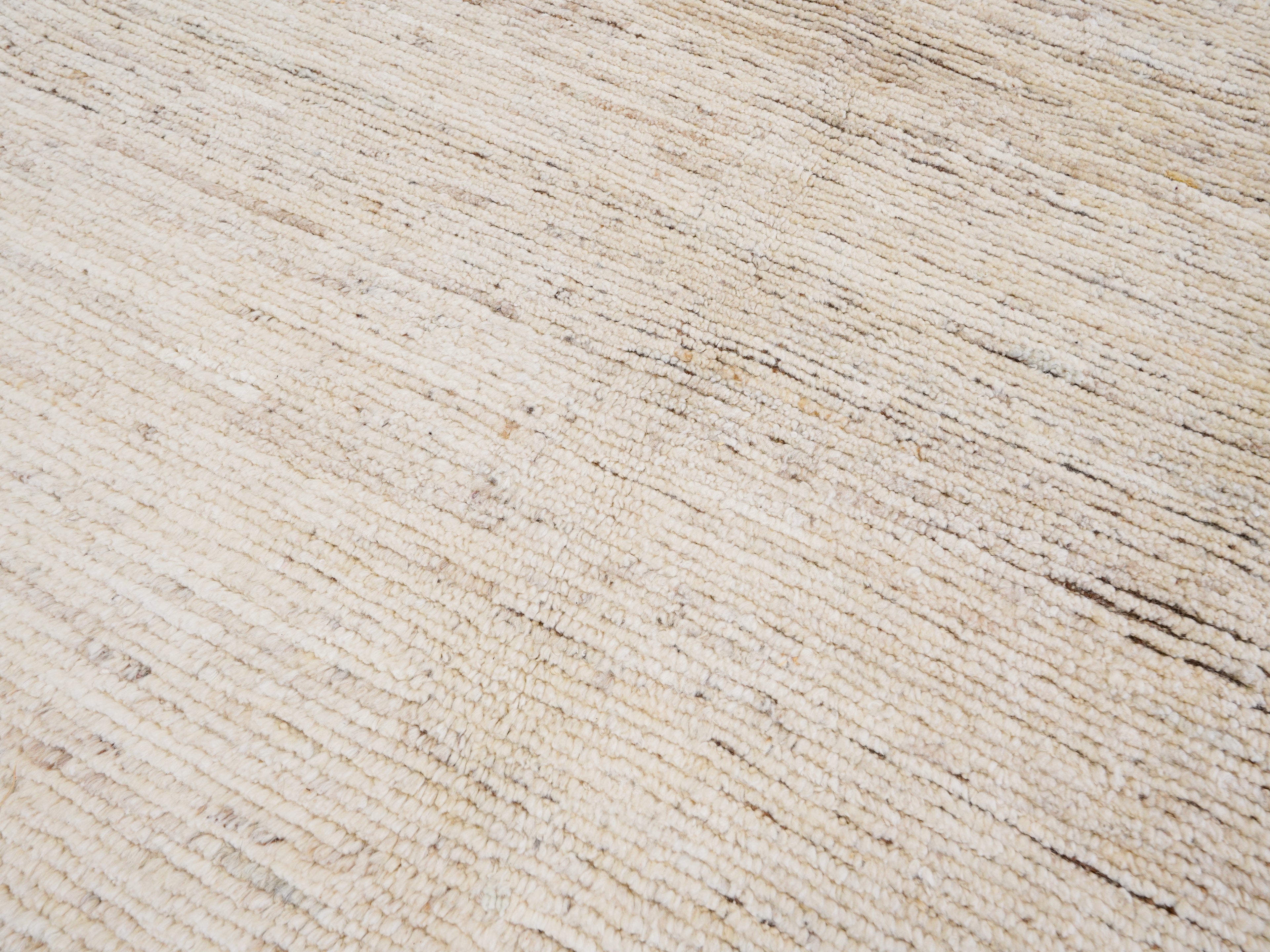 9x10 Ft Beige Moroccan Rug - Hand Knotted Area Rug