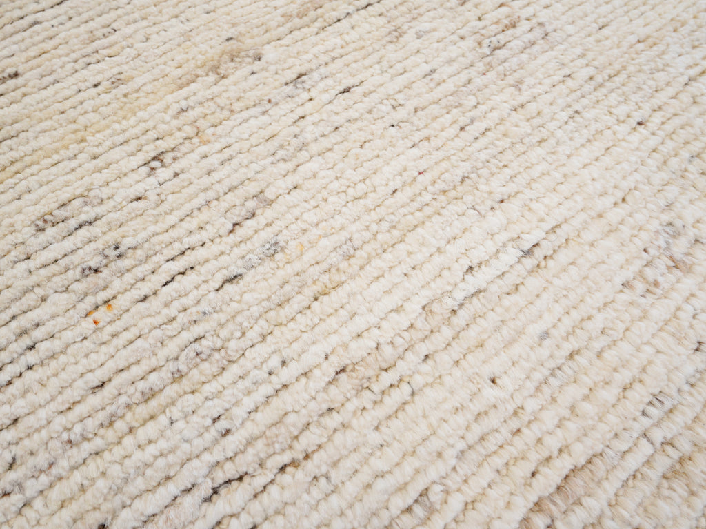 9x10 Ft Beige Moroccan Rug - Hand Knotted Area Rug