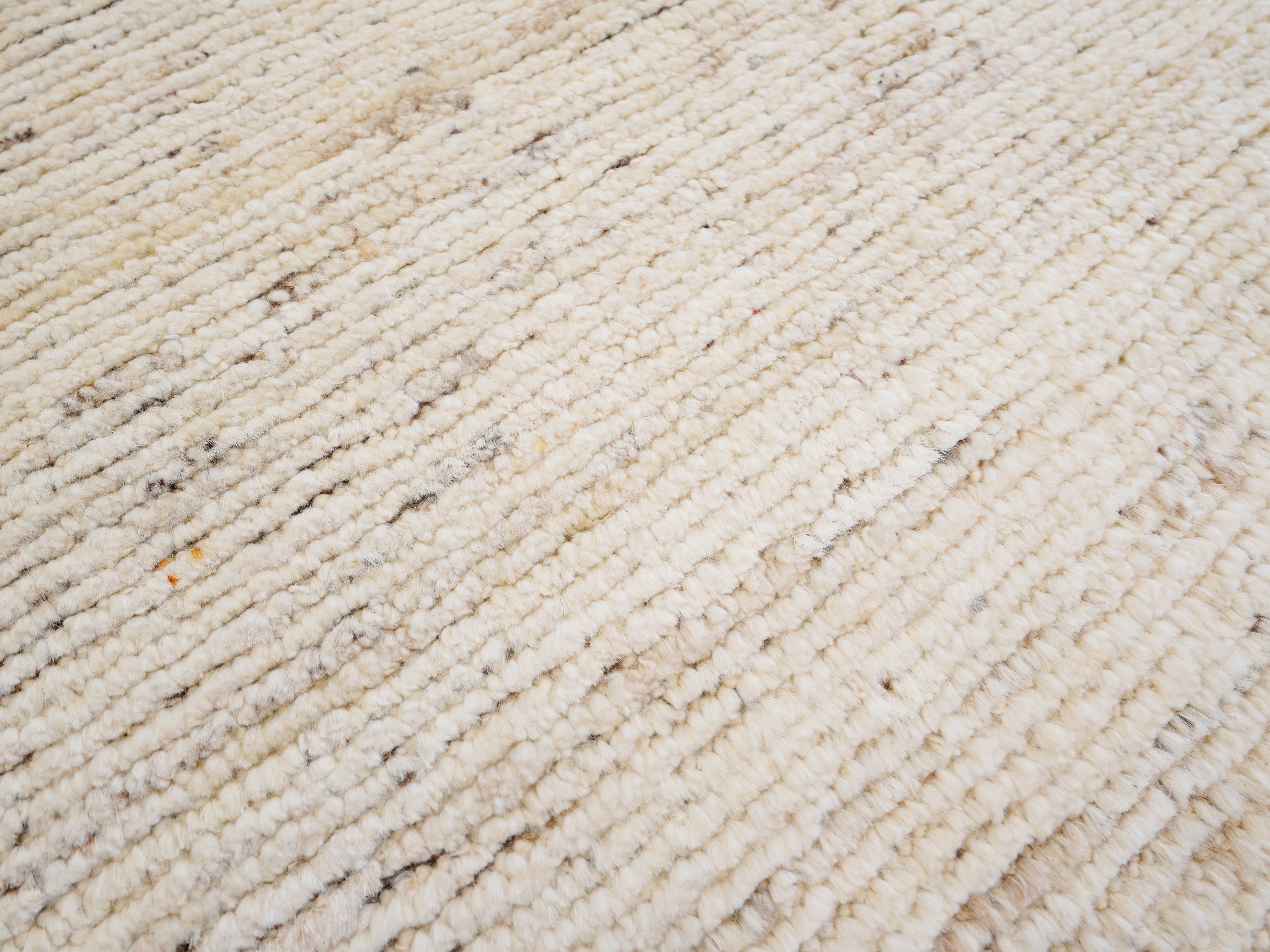 9x10 Ft Beige Moroccan Rug - Hand Knotted Area Rug