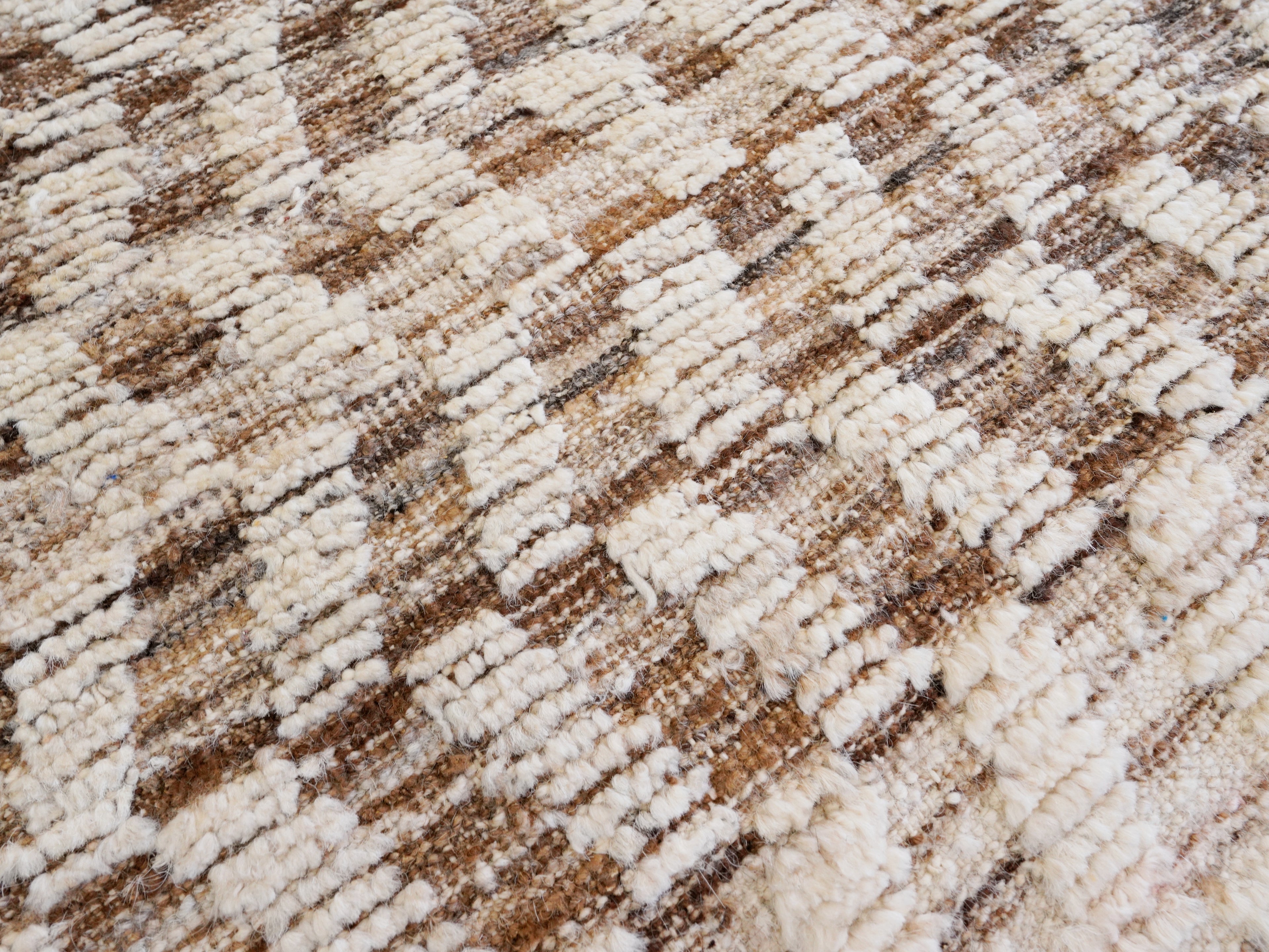 9x10 Ft Beige Moroccan Rug - Hand Knotted Area Rug