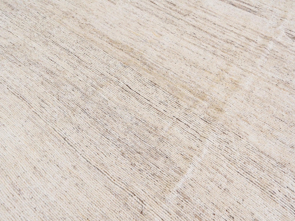 8x10 Ft Beige Moroccan Rug - Hand Knotted Area Rug