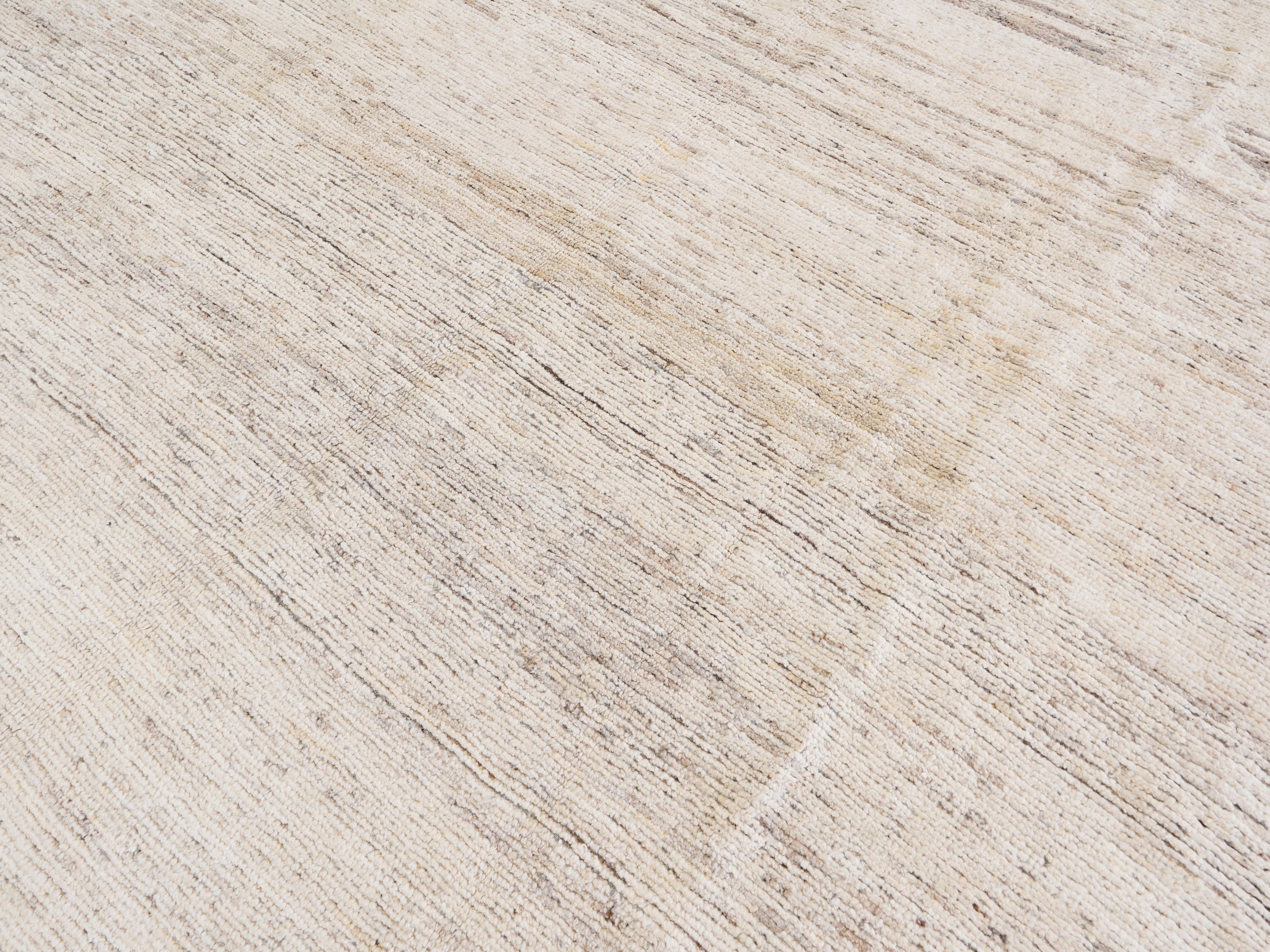 8x10 Ft Beige Moroccan Rug - Hand Knotted Area Rug