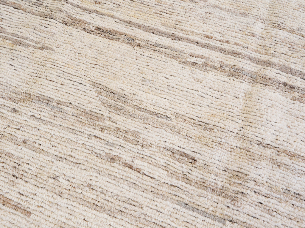 8x10 Ft Beige Moroccan Rug - Hand Knotted Area Rug