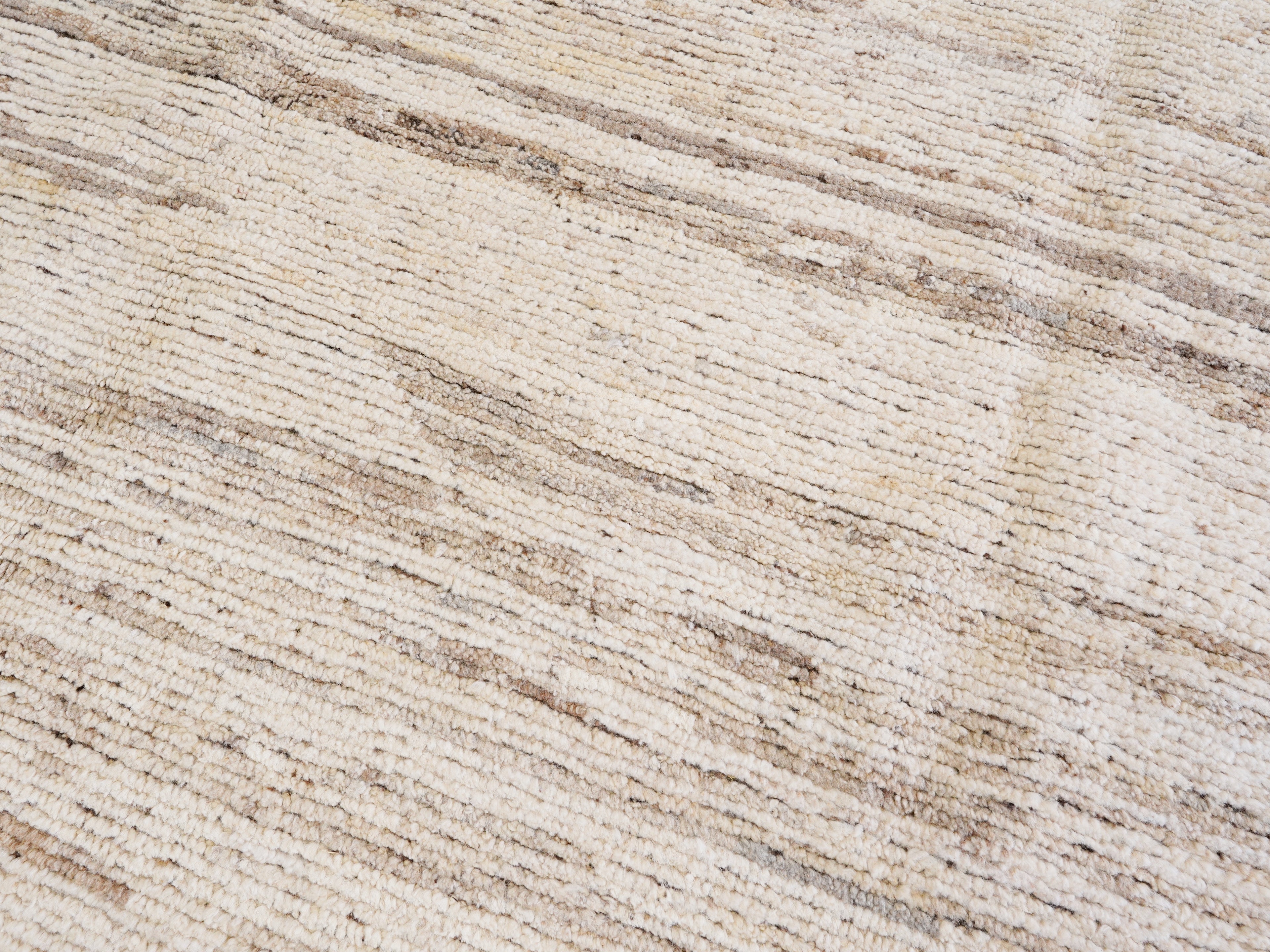 8x10 Ft Beige Moroccan Rug - Hand Knotted Area Rug