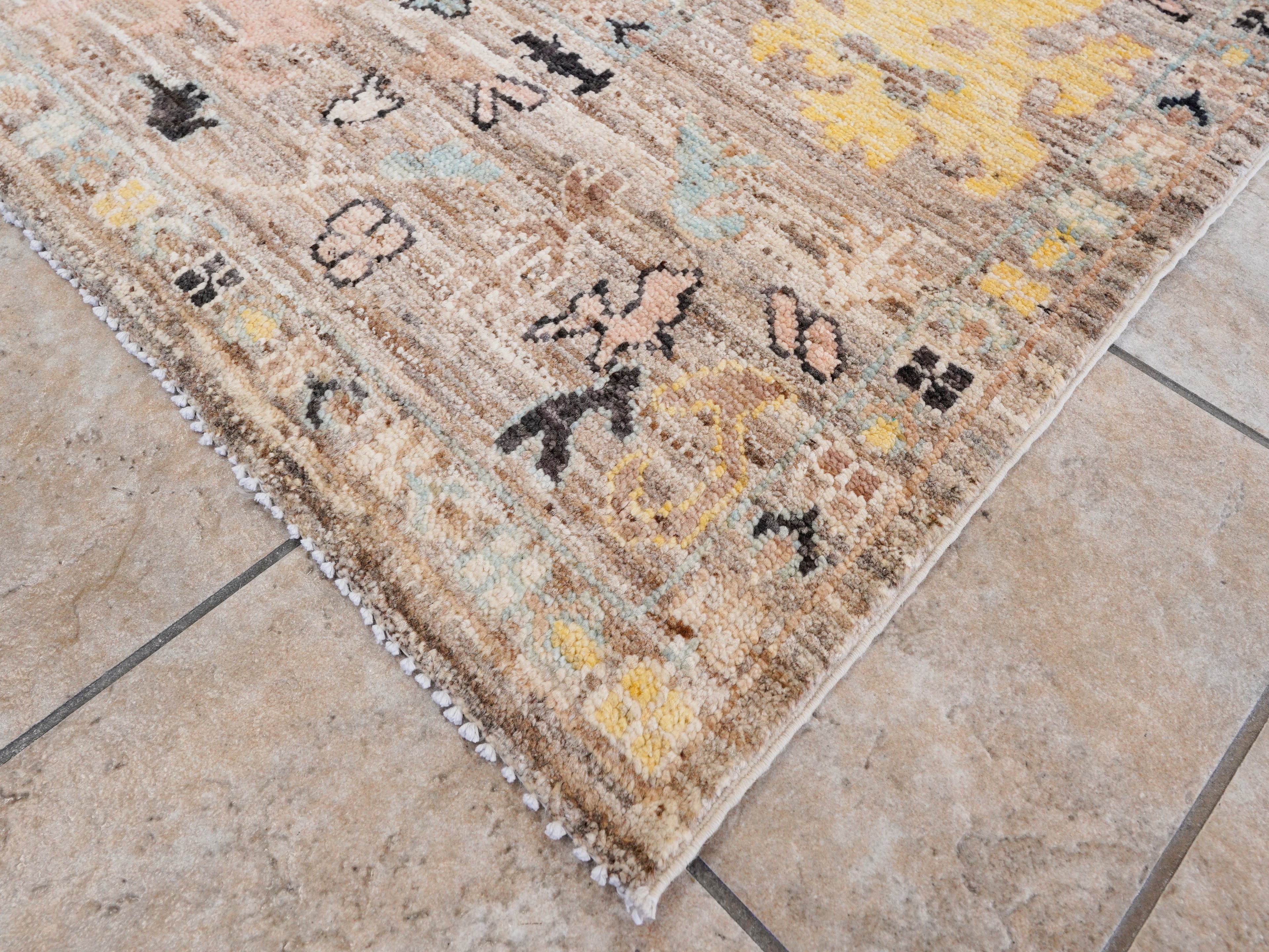 8x10 Ft Brown Oushak Rug - Hand Knotted Afghan Rug
