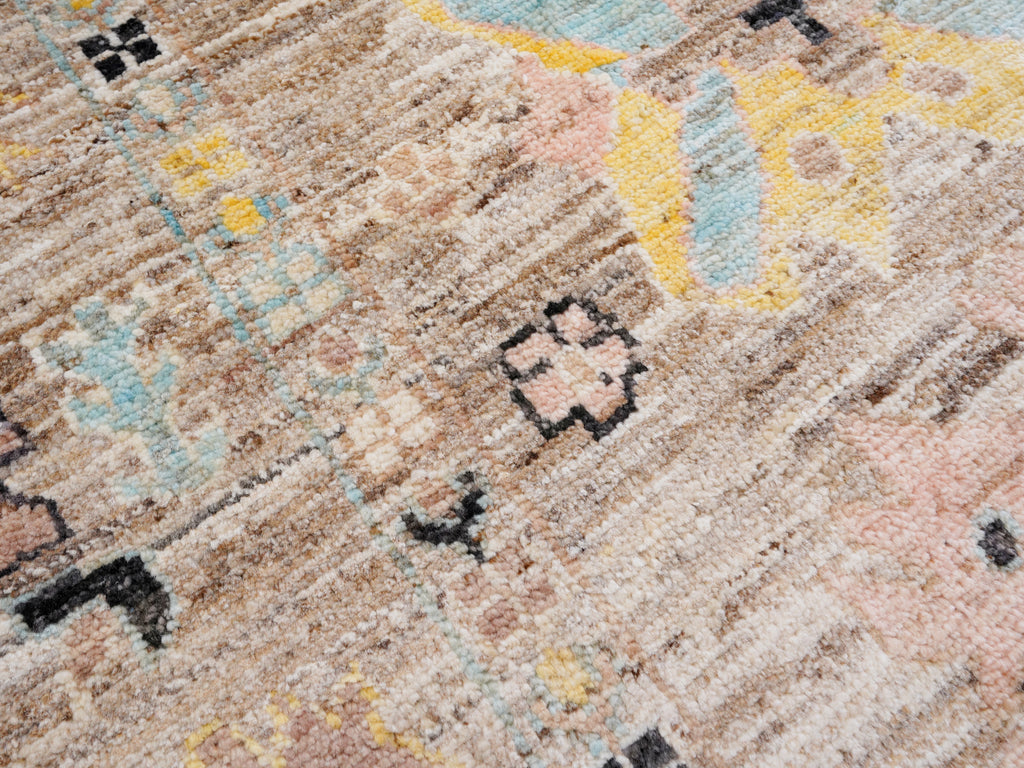 8x10 Ft Brown Oushak Rug - Hand Knotted Afghan Rug
