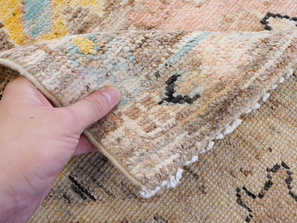 8x10 Ft Brown Oushak Rug - Hand Knotted Afghan Rug