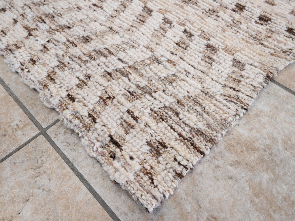 9x12 Ft Beige Moroccan Rug - Hand Knotted Wool Area Rug