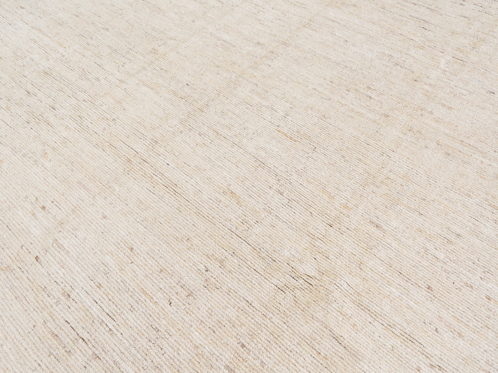 9x12 Ft Beige Moroccan Rug - Hand Knotted Wool Area Rug