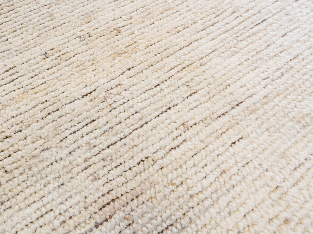 9x12 Ft Beige Moroccan Rug - Hand Knotted Wool Area Rug