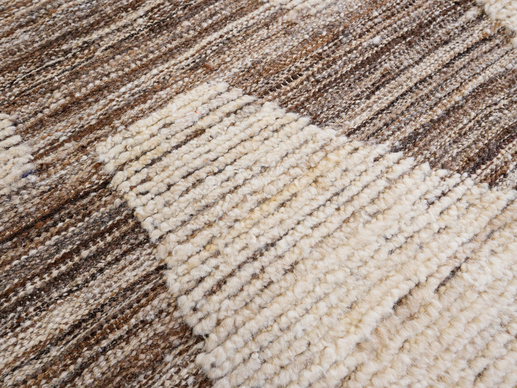 9x12 Ft Beige Moroccan Rug - Hand Knotted Wool Area Rug
