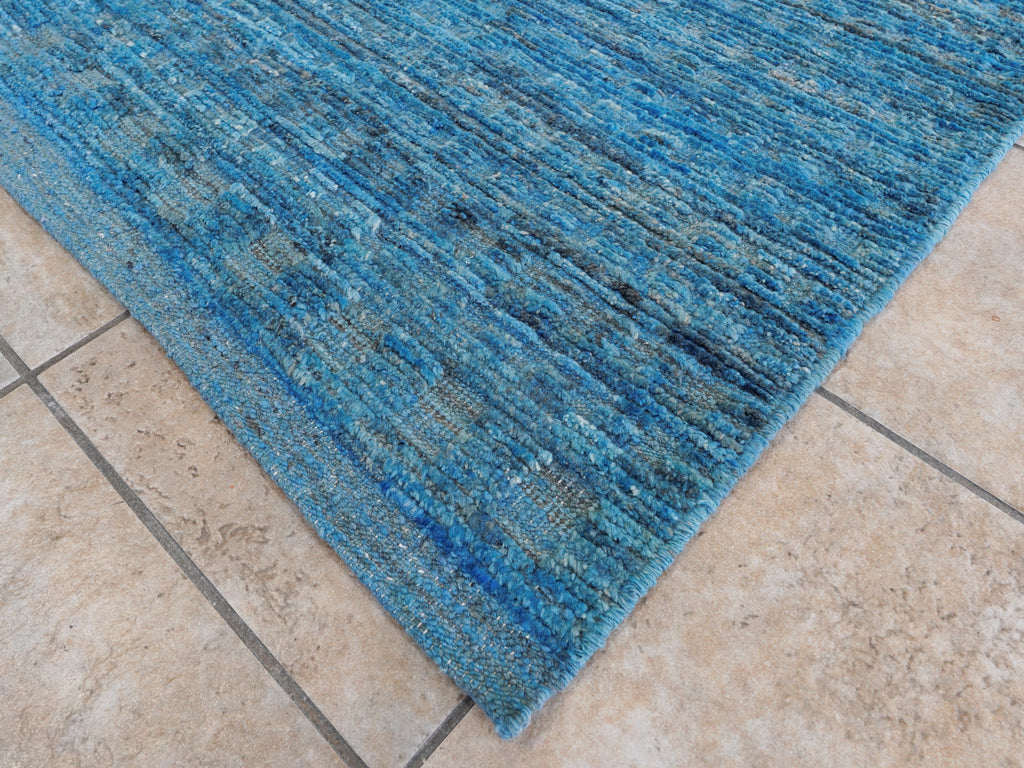 10x14 Ft Blue Moroccan Rug - Contemporary Area Rug
