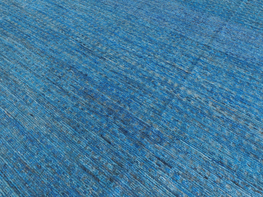 10x14 Ft Blue Moroccan Rug - Contemporary Area Rug