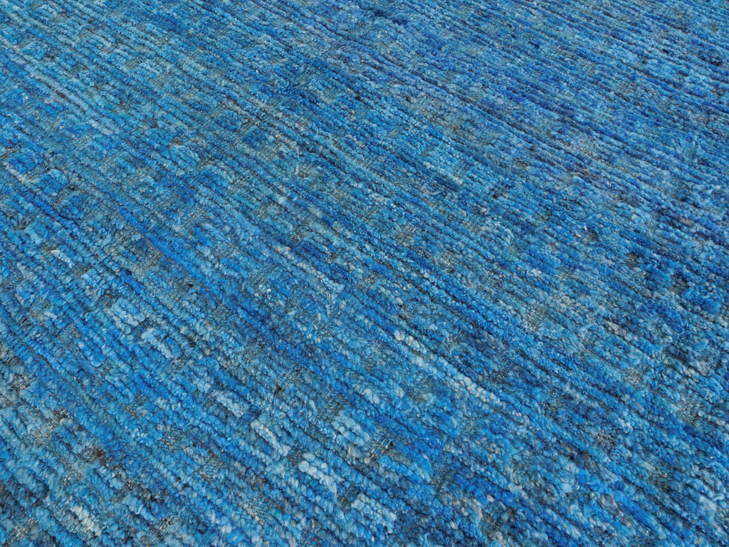 10x14 Ft Blue Moroccan Rug - Contemporary Area Rug