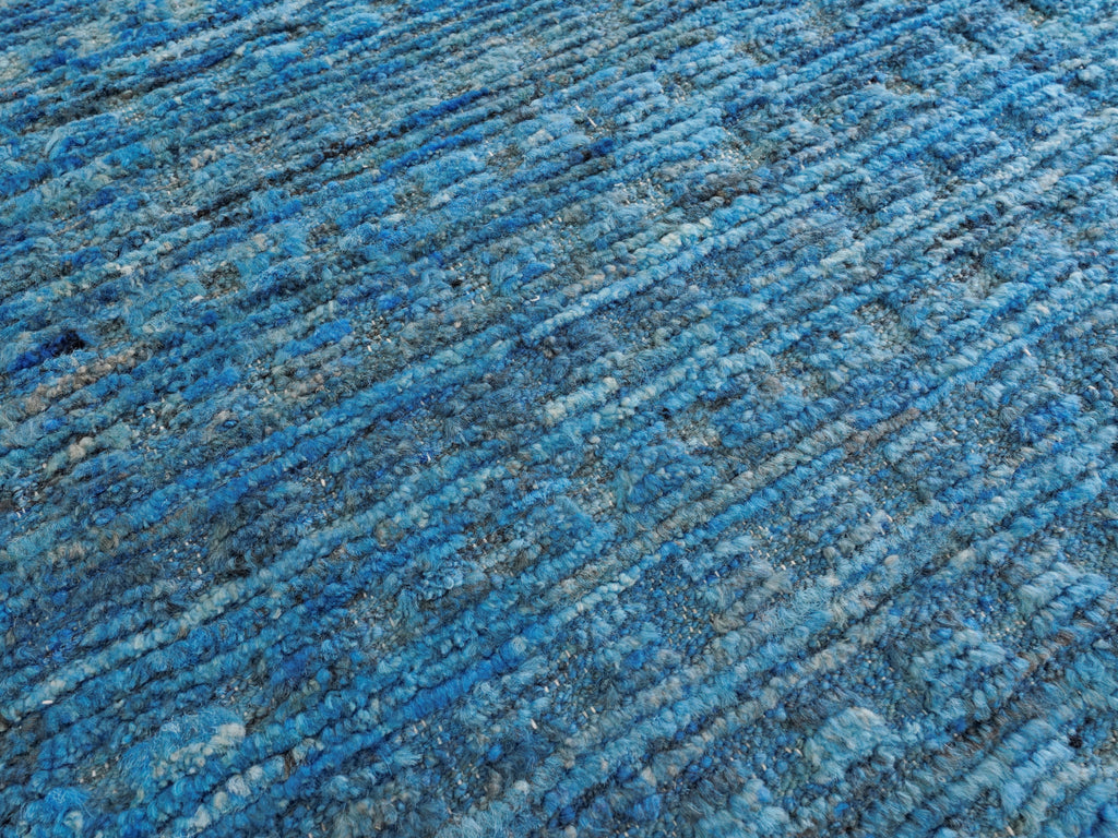 10x14 Ft Blue Moroccan Rug - Contemporary Area Rug