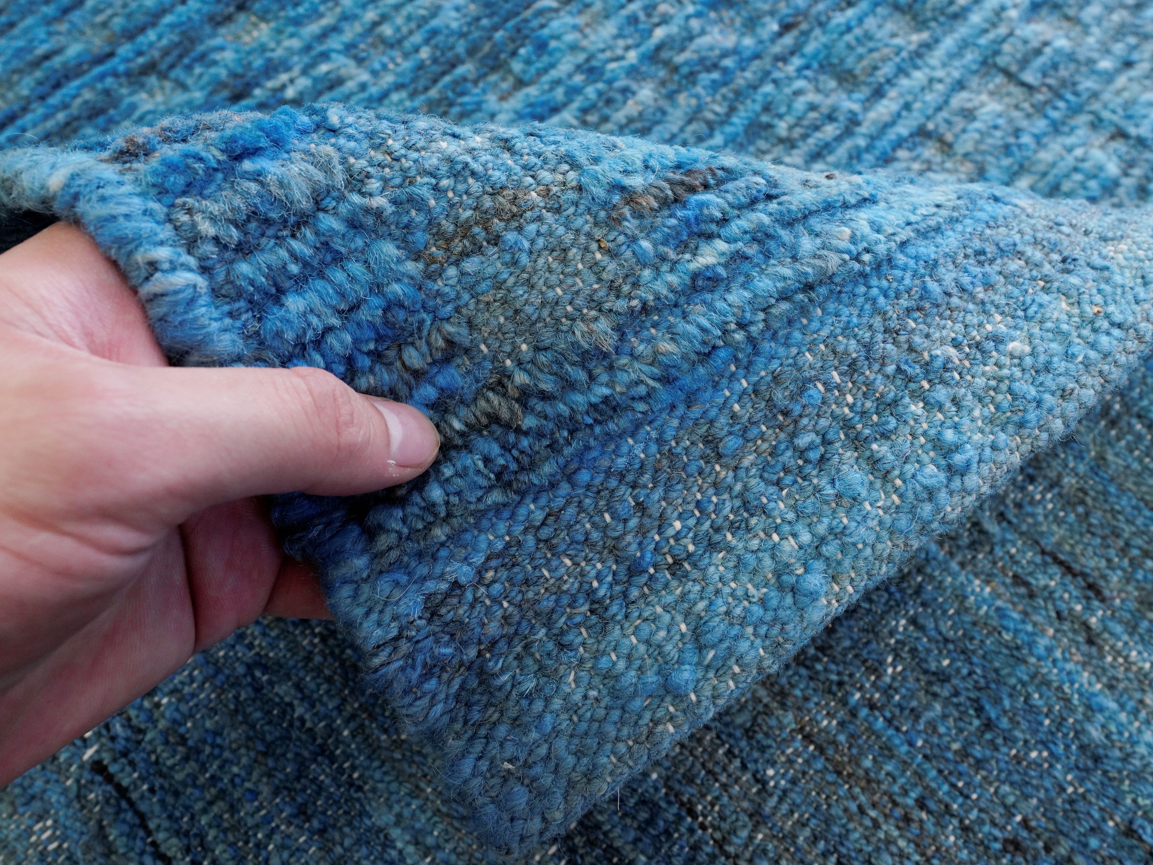 10x14 Ft Blue Moroccan Rug - Contemporary Area Rug