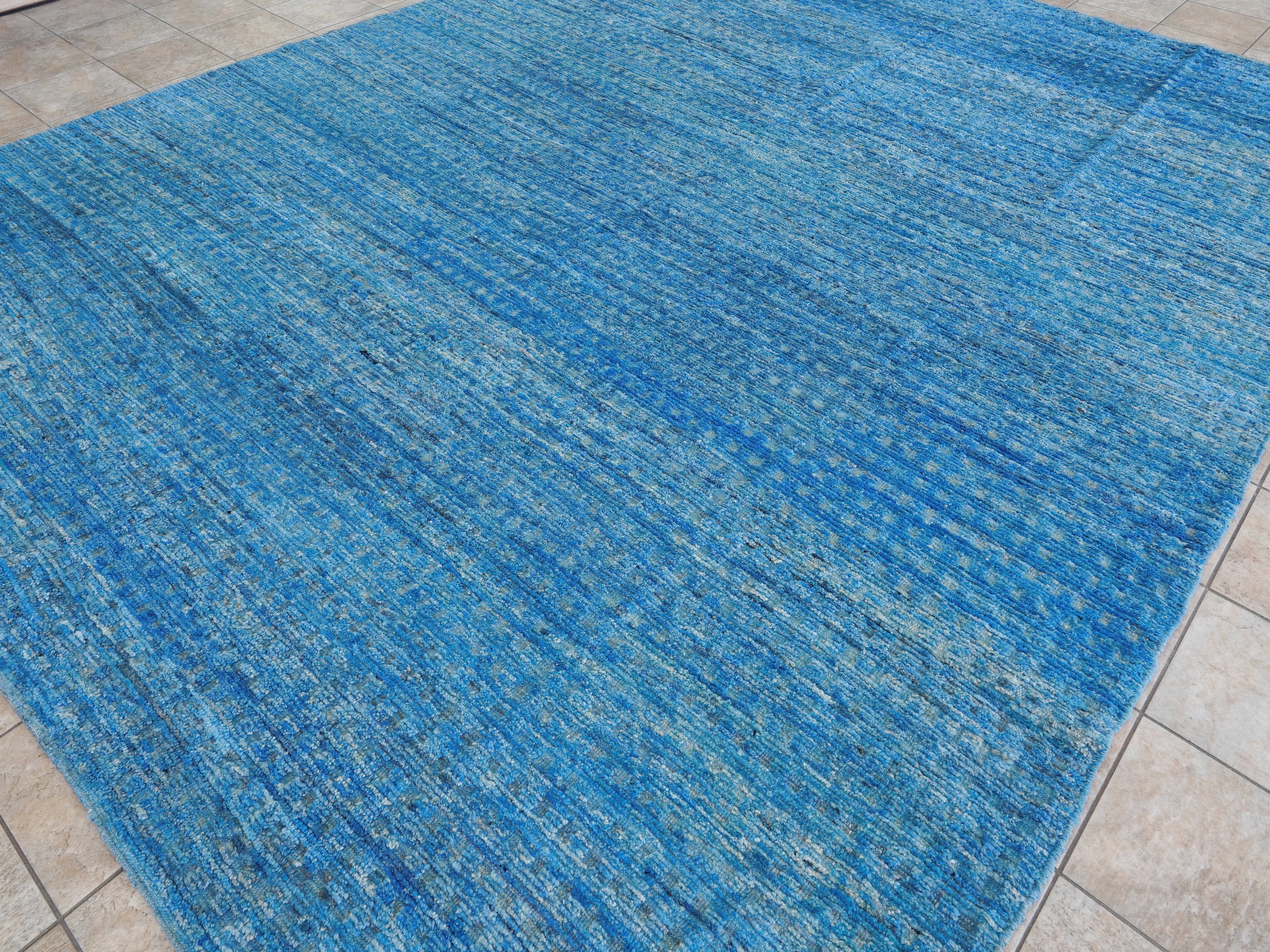 11x14 Ft Blue Moroccan Rug - Contemporary Area Rug