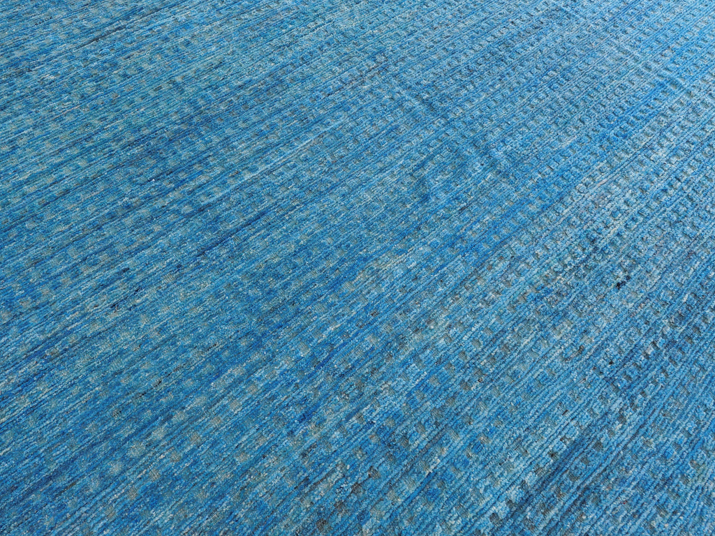 11x14 Ft Blue Moroccan Rug - Contemporary Area Rug