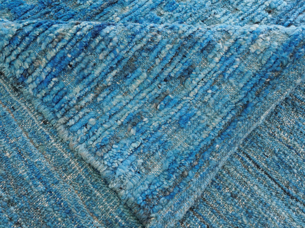 11x14 Ft Blue Moroccan Rug - Contemporary Area Rug