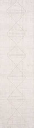 13 Ft Beige Moroccan Runner Rug - Hand Knotted Afghan Rug