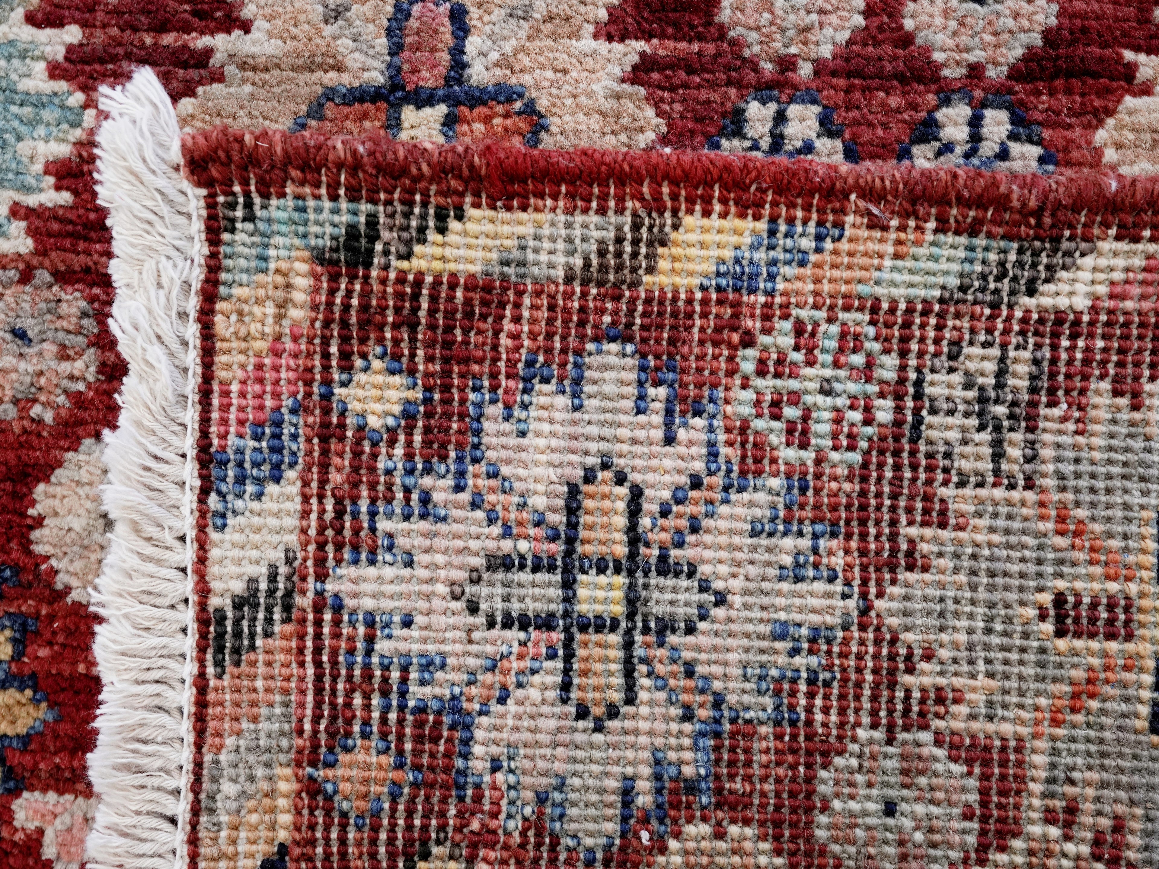 2x3 Ft Red Floral Rug - Hand Knotted Afghan Rug