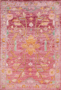 2x3 Ft Pink Floral Rug - Hand Knotted Afghan Wool Rug