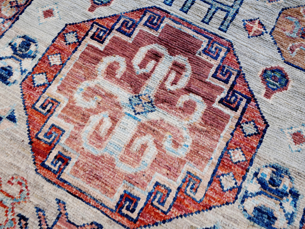 2x3 Ft Silver Tribal Rug - Hand Knotted Afghan Rug