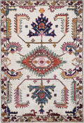 2x3 Ft Beige Oriental Rug - Hand Knotted Afghan Rug