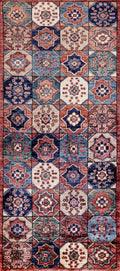 2x5 Ft Red Afghan Oriental Rug - Hand Knotted Small Runner