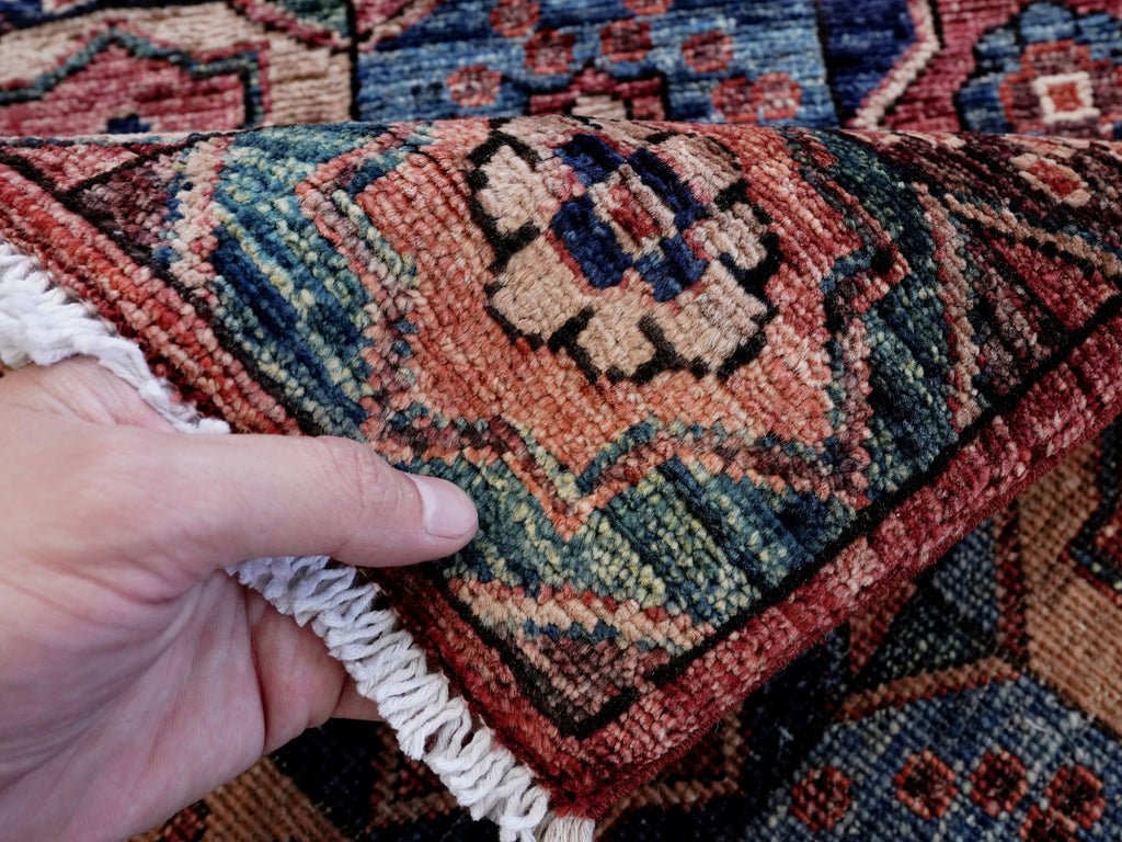 2x5 Ft Red Afghan Oriental Rug - Hand Knotted Small Runner