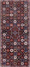 2x5 Ft Red Afghan Oriental Rug - Hand Knotted Small Runner