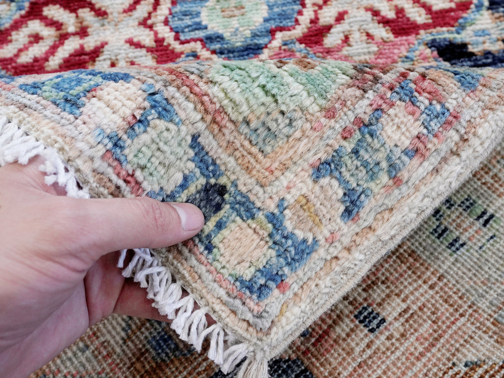 2x5 Ft Pastel Afghan Oriental Rug - Hand Knotted Small Runner