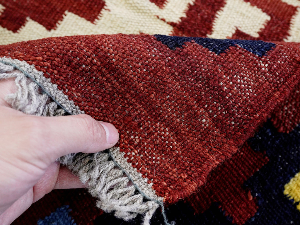 3x5 Ft Red Killim Rug - Hand Knotted Afghan Flatweave Rug