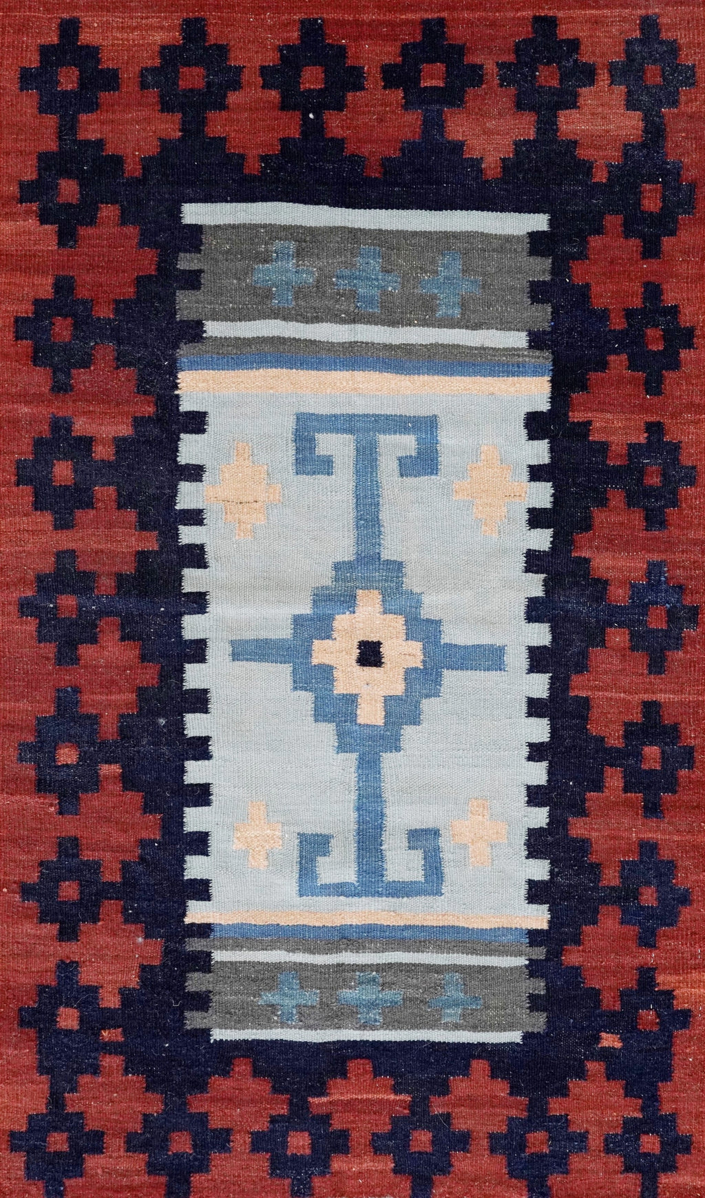 3x5 Ft Red Killim Rug - Hand Knotted Afghan Flatweave Rug