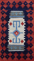 3x5 Ft Red Killim Rug - Hand Knotted Afghan Flatweave Rug