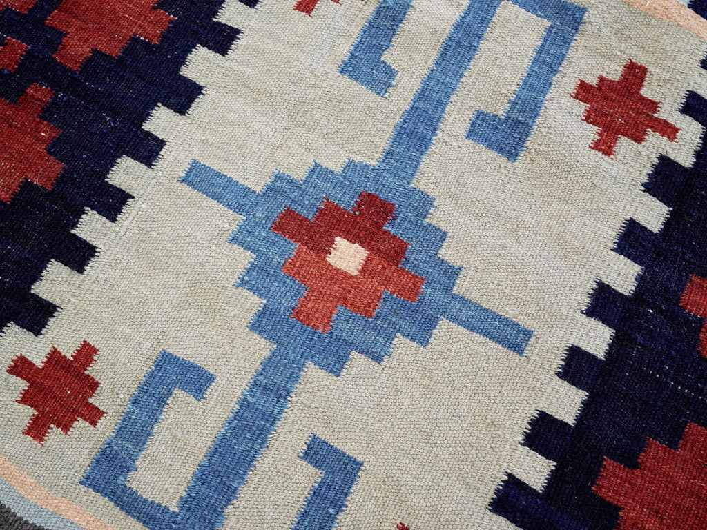 3x5 Ft Red Killim Rug - Hand Knotted Afghan Flatweave Rug