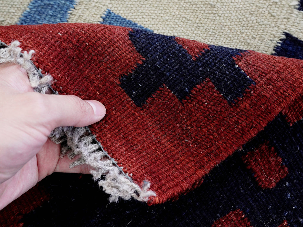 3x5 Ft Red Killim Rug - Hand Knotted Afghan Flatweave Rug