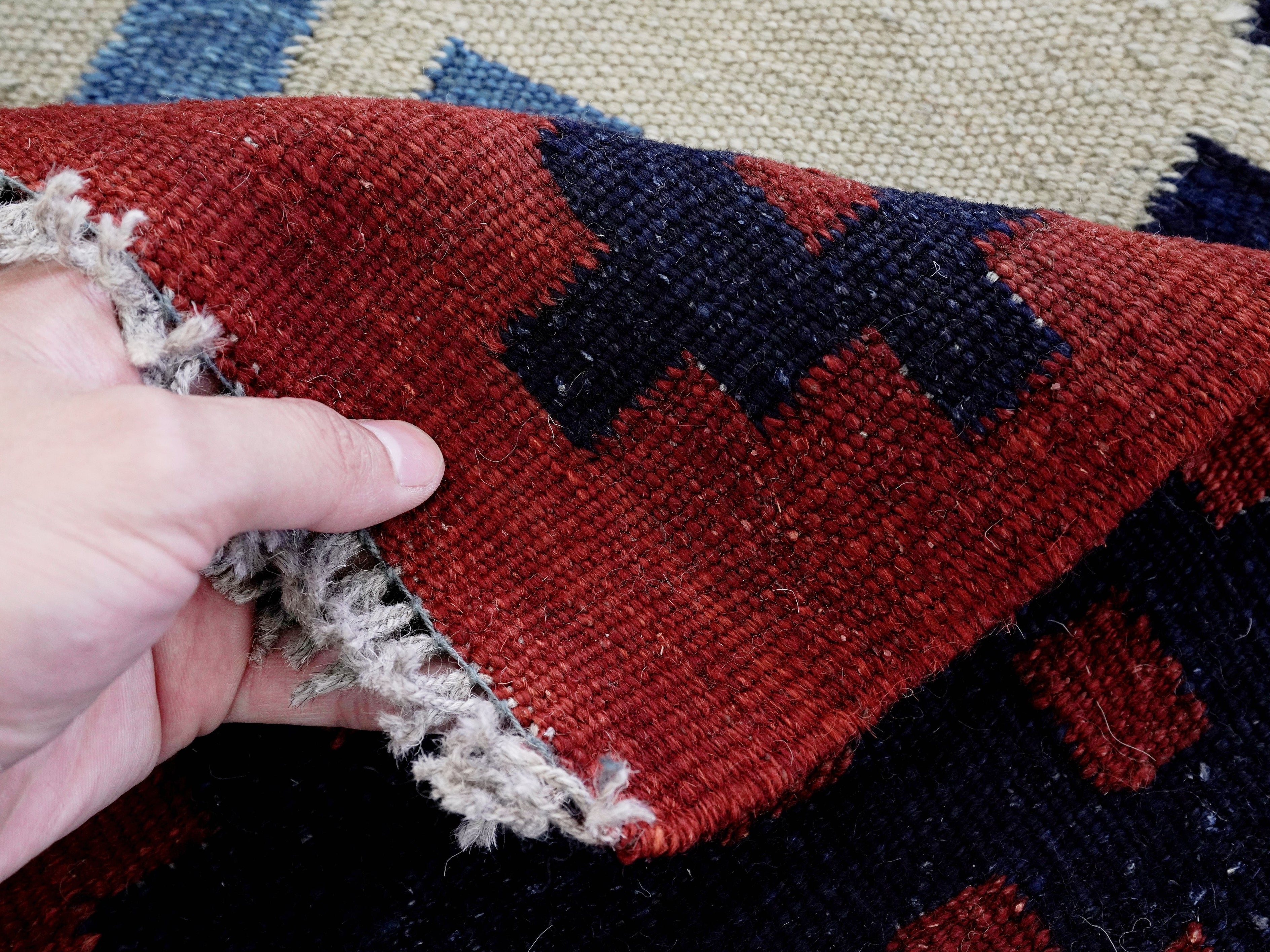 3x5 Ft Red Killim Rug - Hand Knotted Afghan Flatweave Rug