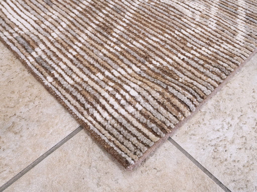 9 Ft Brown Moroccan Runner Rug - Afghan Handmade Hallway Rug