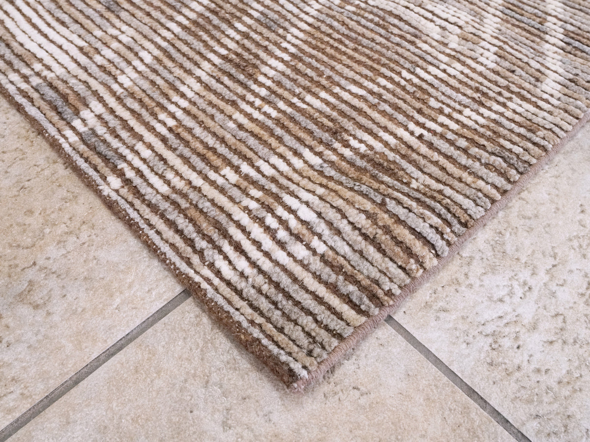 9 Ft Brown Moroccan Runner Rug - Afghan Handmade Hallway Rug