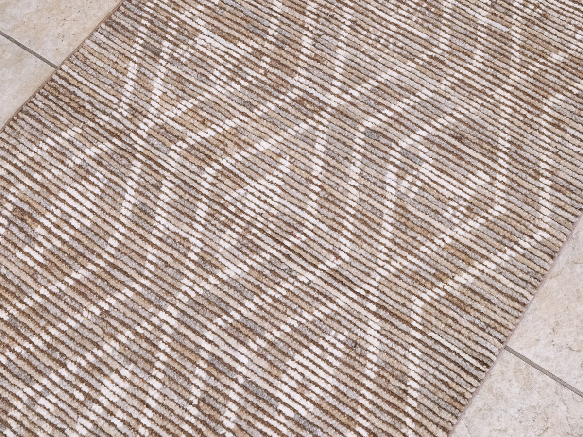 9 Ft Brown Moroccan Runner Rug - Afghan Handmade Hallway Rug