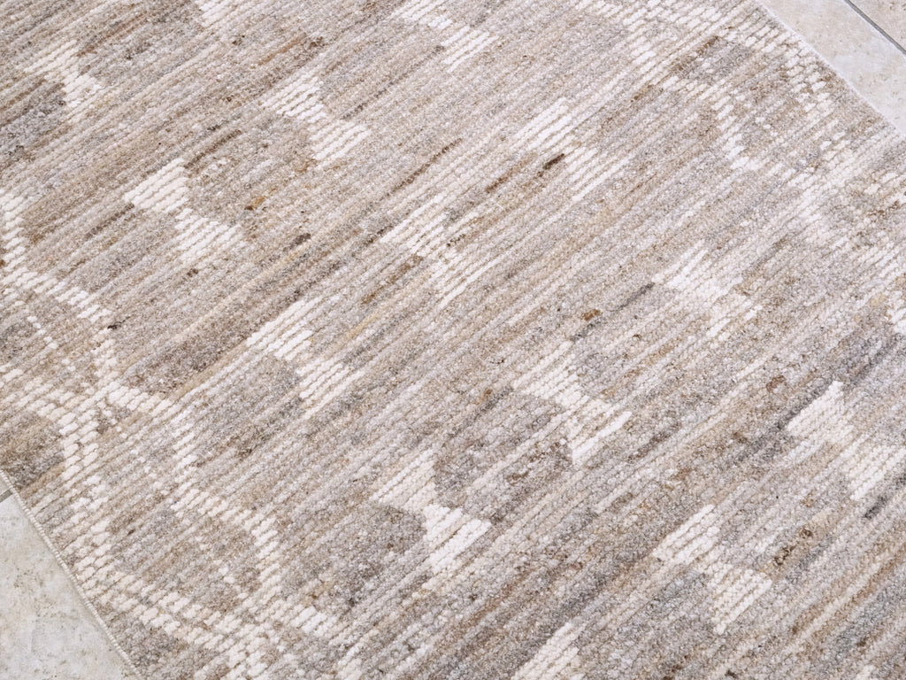 3x5 Ft Brown Moroccan Rug - Hand Knotted Area Rug