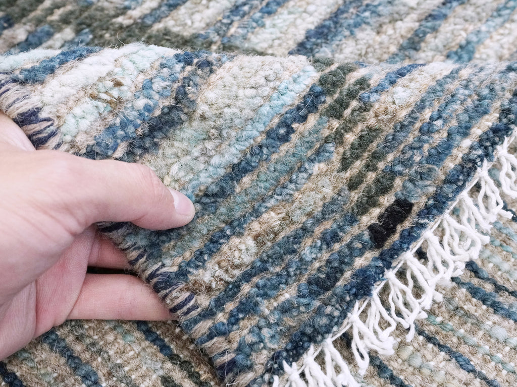 3x5 Ft Blue Moroccan Rug - Hand Knotted Area Rug