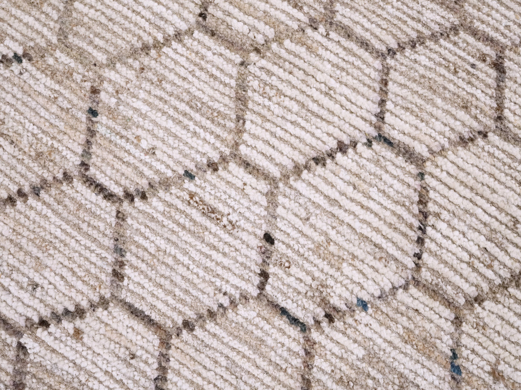 3x5 Ft Beige Moroccan Rug - Hand Knotted Area Rug