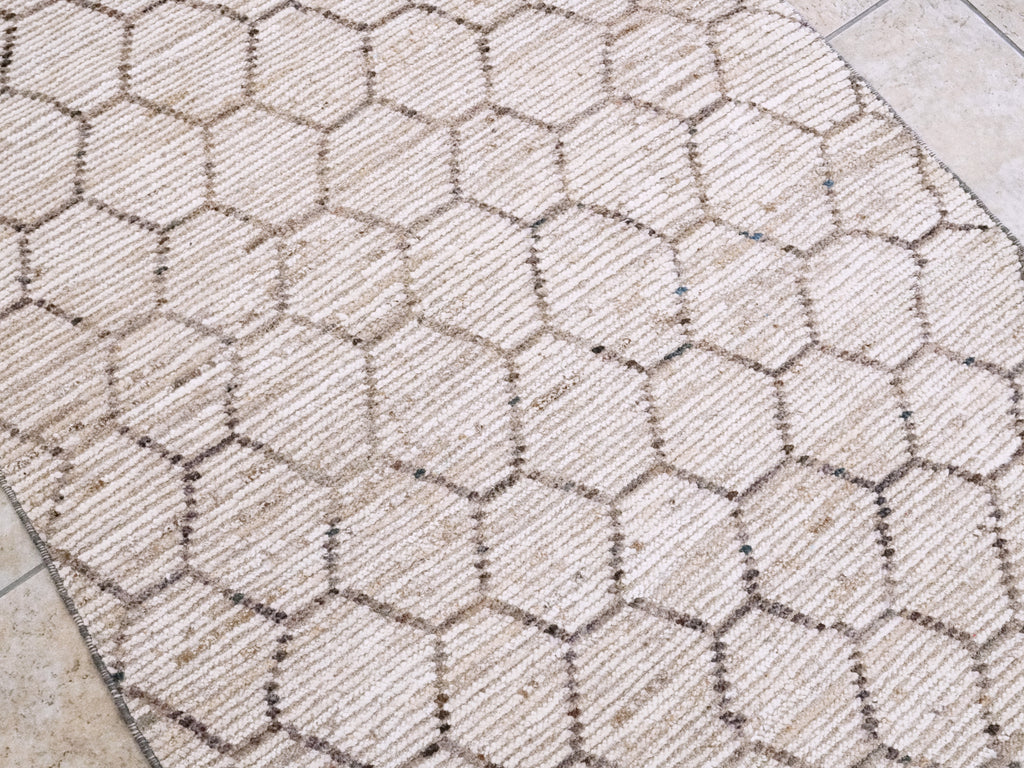 3x5 Ft Beige Moroccan Rug - Hand Knotted Area Rug