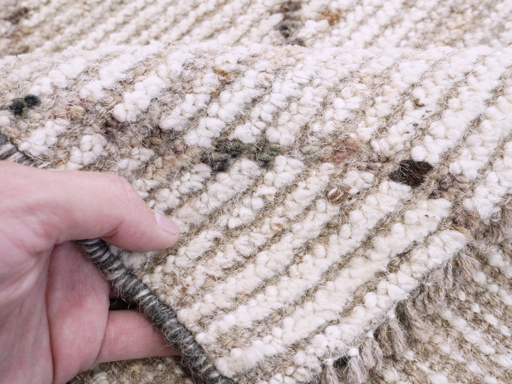 3x5 Ft Beige Moroccan Rug - Hand Knotted Area Rug
