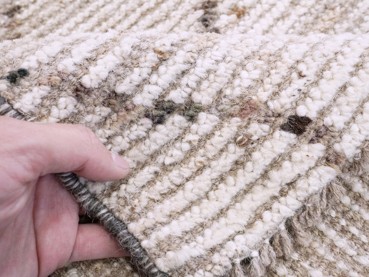 3x5 Ft Beige Moroccan Rug - Hand Knotted Area Rug